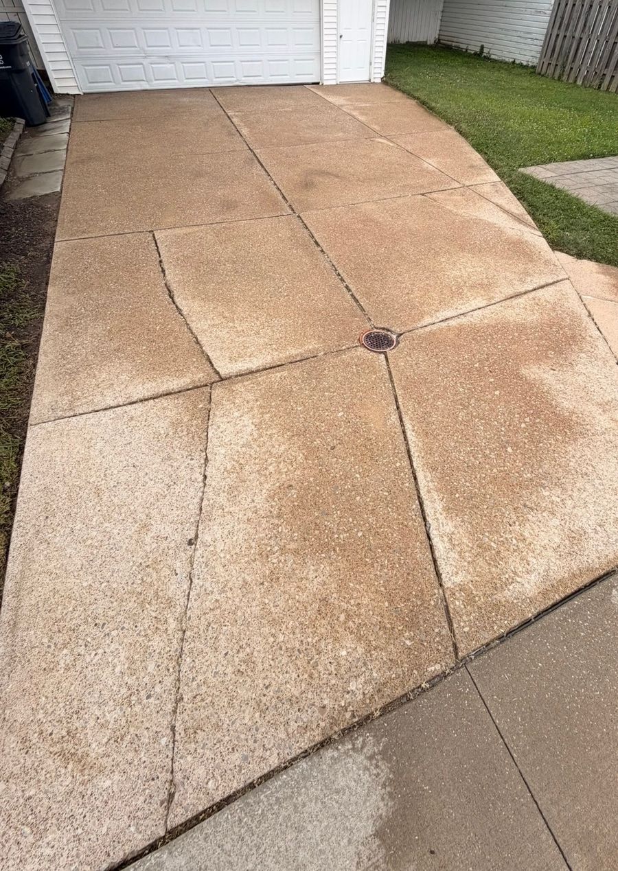 Paver walkway after cleaning